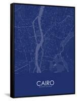 Cairo, Egypt Blue Map-null-Framed Stretched Canvas