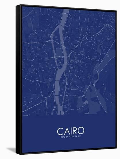 Cairo, Egypt Blue Map-null-Framed Stretched Canvas