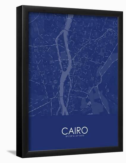 Cairo, Egypt Blue Map-null-Framed Poster