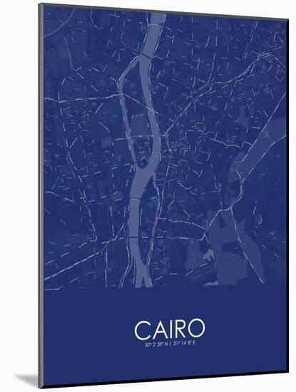 Cairo, Egypt Blue Map-null-Mounted Poster