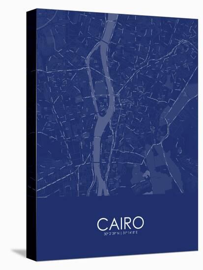 Cairo, Egypt Blue Map-null-Stretched Canvas