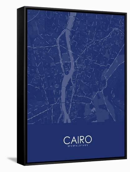 Cairo, Egypt Blue Map-null-Framed Stretched Canvas