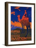 Cairo, Egypt - French Airline Promotional Poster-Lantern Press-Framed Art Print