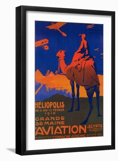 Cairo, Egypt - French Airline Promotional Poster-Lantern Press-Framed Art Print