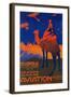 Cairo, Egypt - French Airline Promotional Poster-Lantern Press-Framed Art Print