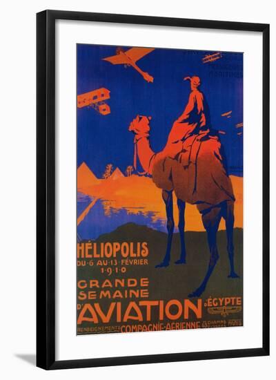 Cairo, Egypt - French Airline Promotional Poster-Lantern Press-Framed Art Print