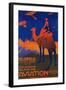 Cairo, Egypt - French Airline Promotional Poster-Lantern Press-Framed Art Print