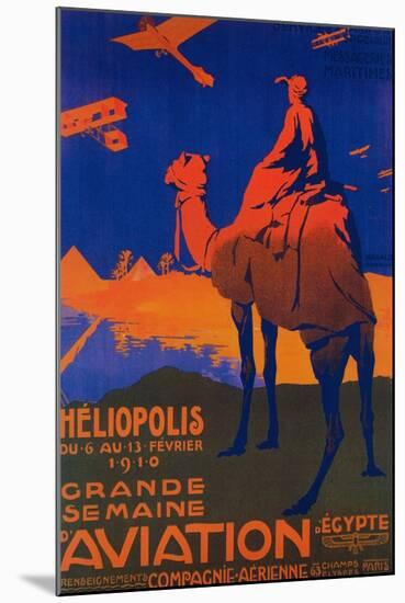 Cairo, Egypt - French Airline Promotional Poster-Lantern Press-Mounted Art Print