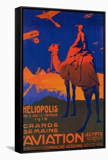 Cairo, Egypt - French Airline Promotional Poster-Lantern Press-Framed Stretched Canvas