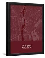 Cairo, Egypt Red Map-null-Framed Poster