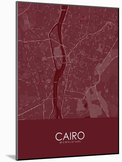 Cairo, Egypt Red Map-null-Mounted Poster