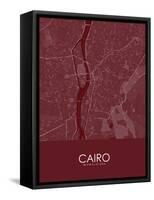 Cairo, Egypt Red Map-null-Framed Stretched Canvas
