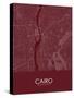 Cairo, Egypt Red Map-null-Stretched Canvas