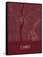 Cairo, Egypt Red Map-null-Framed Stretched Canvas