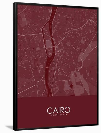 Cairo, Egypt Red Map-null-Framed Poster