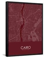 Cairo, Egypt Red Map-null-Framed Poster