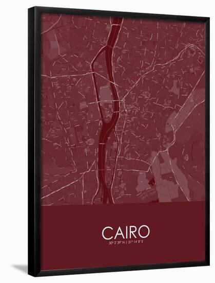 Cairo, Egypt Red Map-null-Framed Poster