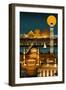 Cairo, Egypt - Retro Skyline (no text)-Lantern Press-Framed Art Print