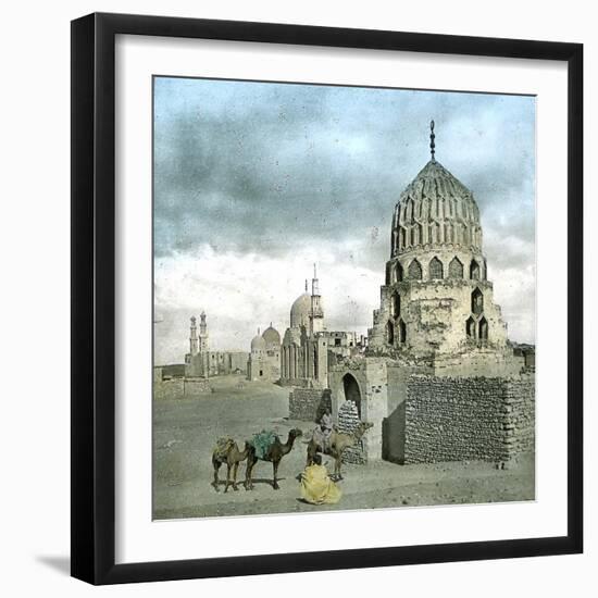 Cairo (Egypt), the Tombs of the Caliphs-Leon, Levy et Fils-Framed Photographic Print