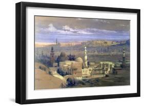 Cairo from the Gate of Citizenib, Looking Towards the Desert of Suez, 19th Century-David Roberts-Framed Giclee Print