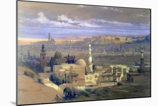 Cairo from the Gate of Citizenib, Looking Towards the Desert of Suez, 19th Century-David Roberts-Mounted Giclee Print