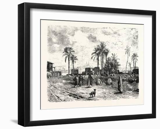 Cairo; from the Left Bank of the Nile, Egypt, 1879-null-Framed Giclee Print