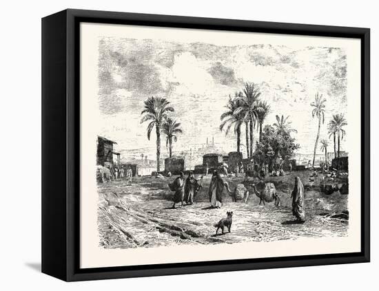 Cairo; from the Left Bank of the Nile, Egypt, 1879-null-Framed Stretched Canvas