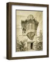 Cairo: House Called Beyt El-Emyr (A Little Dilapidated), 19th Century (Colour Litho)-Emile Prisse d'Avennes-Framed Giclee Print