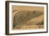 Cairo, Illinois - Panoramic Map-Lantern Press-Framed Art Print