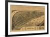 Cairo, Illinois - Panoramic Map-Lantern Press-Framed Premium Giclee Print