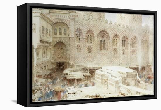 Cairo, in the Dust of the Bazaar-Albert Goodwin-Framed Stretched Canvas