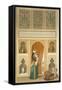 Cairo: Interior of the Domestic House of Sidi Youssef Adami: a Woman Standing in a Room-Emile Prisse d'Avennes-Framed Stretched Canvas