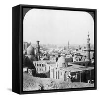 Cairo, Looking South West, across the City to the Pyramids, Egypt, 1905-Underwood & Underwood-Framed Stretched Canvas