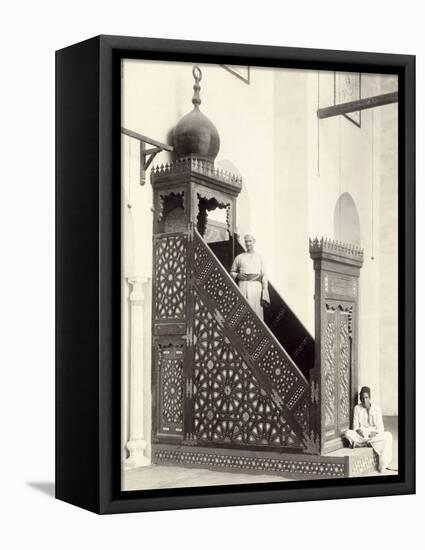 Cairo Mosque (Egypt): Minbar-null-Framed Stretched Canvas