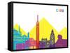 Cairo Skyline Pop-paulrommer-Framed Stretched Canvas