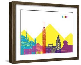 Cairo Skyline Pop-paulrommer-Framed Art Print