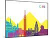 Cairo Skyline Pop-paulrommer-Mounted Art Print