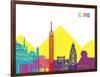 Cairo Skyline Pop-paulrommer-Framed Art Print