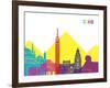 Cairo Skyline Pop-paulrommer-Framed Art Print