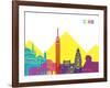 Cairo Skyline Pop-paulrommer-Framed Art Print