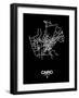 Cairo Street Map Black-NaxArt-Framed Art Print