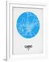 Cairo Street Map Blue-NaxArt-Framed Art Print