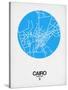 Cairo Street Map Blue-NaxArt-Stretched Canvas