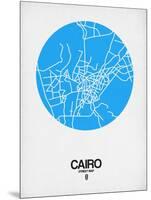 Cairo Street Map Blue-NaxArt-Mounted Art Print