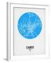 Cairo Street Map Blue-NaxArt-Framed Art Print