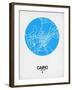 Cairo Street Map Blue-NaxArt-Framed Art Print