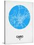 Cairo Street Map Blue-NaxArt-Stretched Canvas