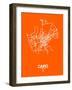 Cairo Street Map Orange-NaxArt-Framed Art Print