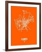 Cairo Street Map Orange-NaxArt-Framed Art Print