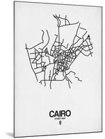 Cairo Street Map White-NaxArt-Mounted Art Print